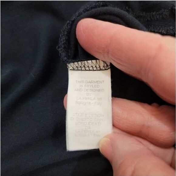 La Perla Studio Modal Jersey Knit Nightgown Sleep Dress in Navy Blue Size 40/Med - Picture 9 of 13